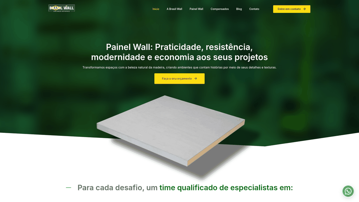 Sitio web de Brasil Wall desarrollado por Dragon Digital
