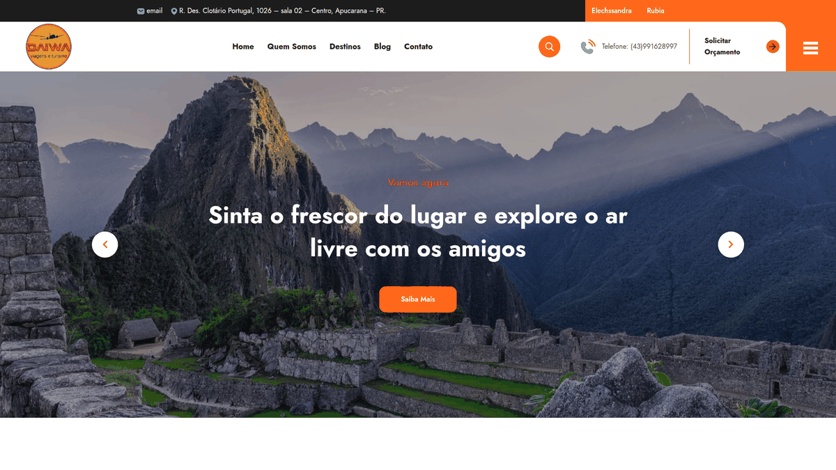 Sitio web de Daiwa Turismo desarrollado por Dragon Digital