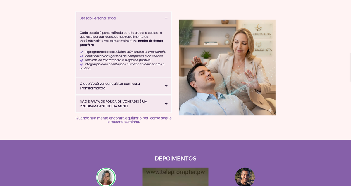 Sitio web de Fátima Coqueiro Terapias desarrollado por Dragon Digital