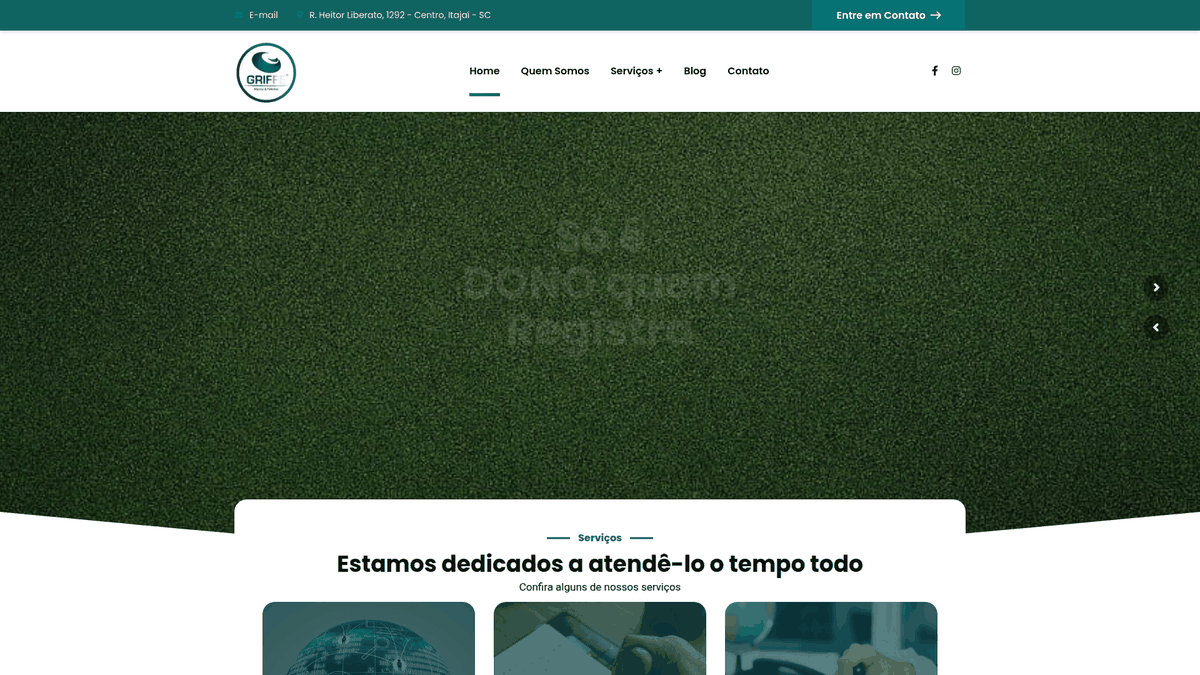 Sitio web de Grif desarrollado por Dragon Digital