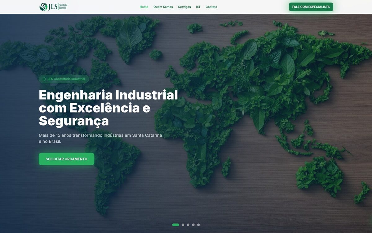 Sitio web de JLS Consultoria Industrial desarrollado por Dragon Digital