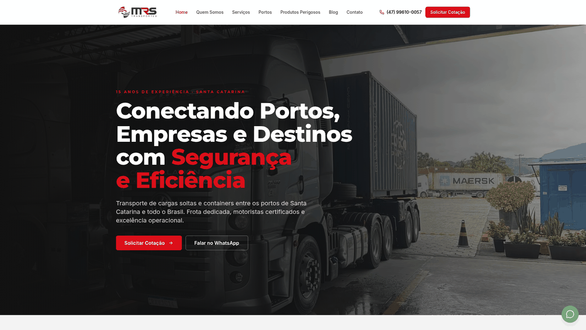 Sitio web de MRS Transportes desarrollado por Dragon Digital