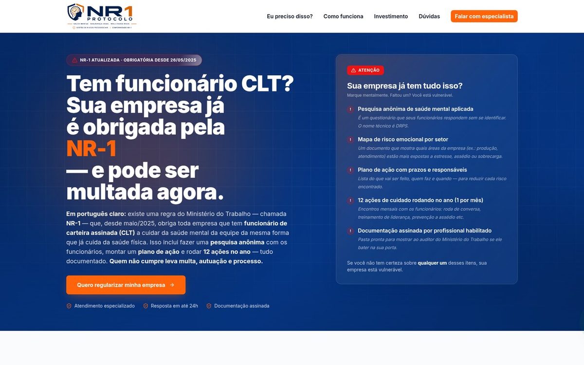 Sitio web de NR-1 Chaiane de Almeida desarrollado por Dragon Digital